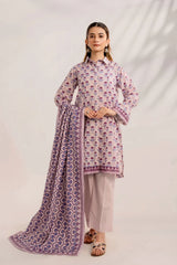 3PC Printed Unstitched Lawn Suit KLA-3297 Printed KHAS STORES 