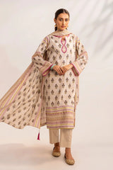3PC Printed Unstitched Lawn Suit KLA-3298 Printed KHAS STORES 