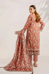 3PC Printed Unstitched Lawn Suit KLA-3307 Printed KHAS STORES 