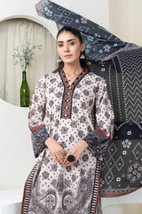 3PC Printed Unstitched Lawn Suit KLA-3421 Printed KHAS STORES 