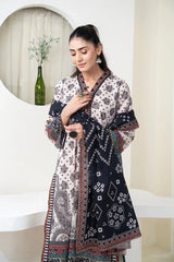 3PC Printed Unstitched Lawn Suit KLA-3421 Printed KHAS STORES 