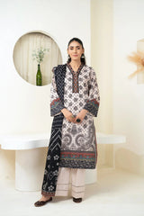 3PC Printed Unstitched Lawn Suit KLA-3421 Printed KHAS STORES 
