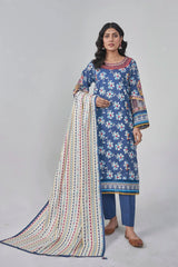 3PC Stitched Embroidered Lawn Suit KL-RTW-3070 KHAS STORES 