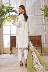 3PC Unstitched Embroidered Jacquard Linen Suit KJE-2282 KHAS STORES 