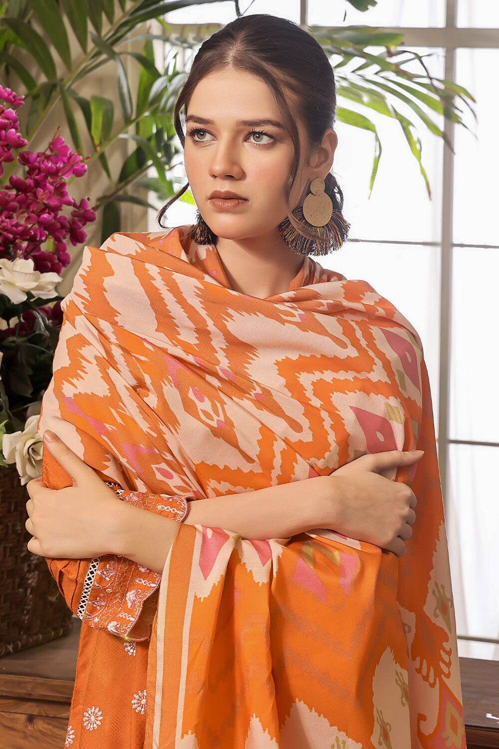 3PC Unstitched Embroidered Jacquard Linen Suit KJE-2284 KHAS STORES 
