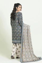3PC Unstitched Printed Lawn Suit | KLA-3714 Printed KHAS STORES 