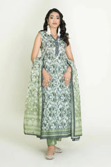 3PC Unstitched Printed Lawn Suit | KLA-3716 Printed KHAS STORES 
