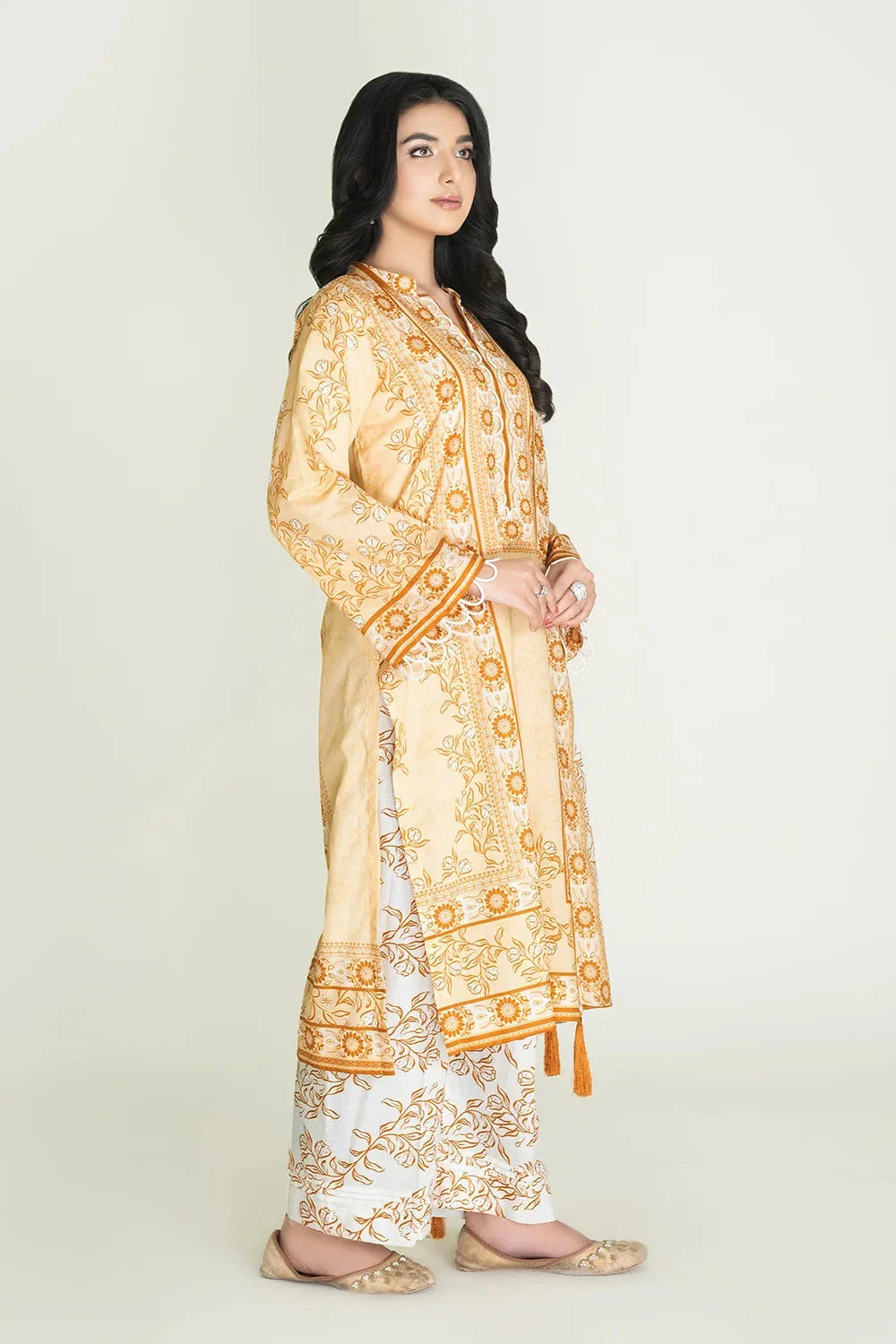 3PC Unstitched Printed Lawn Suit | KLA-3737 Printed KHAS STORES 