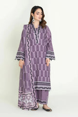 3PC Unstitched Printed Lawn Suit | KLA-3739 Printed KHAS STORES 