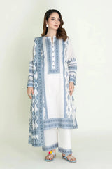 3PC Unstitched Printed Lawn Suit | KLA-3740 Printed KHAS STORES 