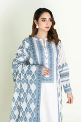 3PC Unstitched Printed Lawn Suit | KLA-3740 Printed KHAS STORES 