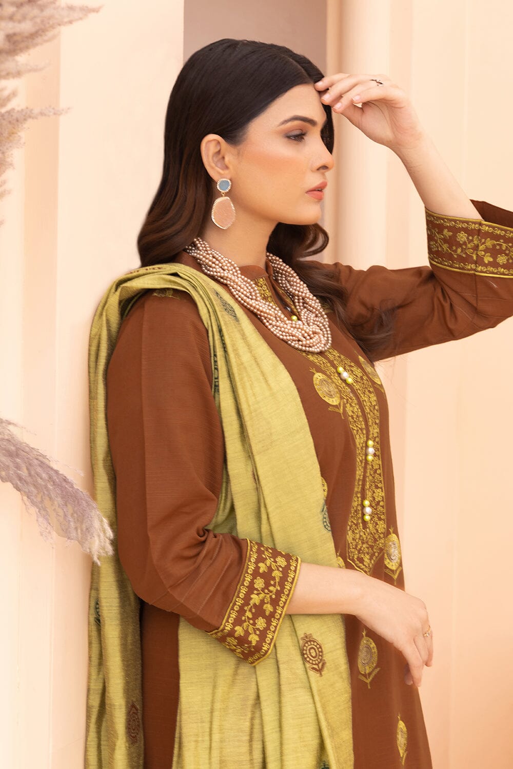 3Pcs Unstitched Emb Khaddar KKE-2271 KHAS STORES 