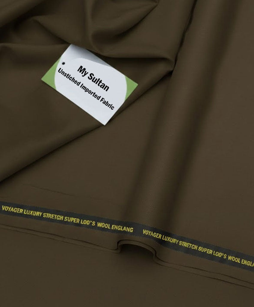 Men's Winter voyager luxury wool imported Suiting NK-0007 Chocolate