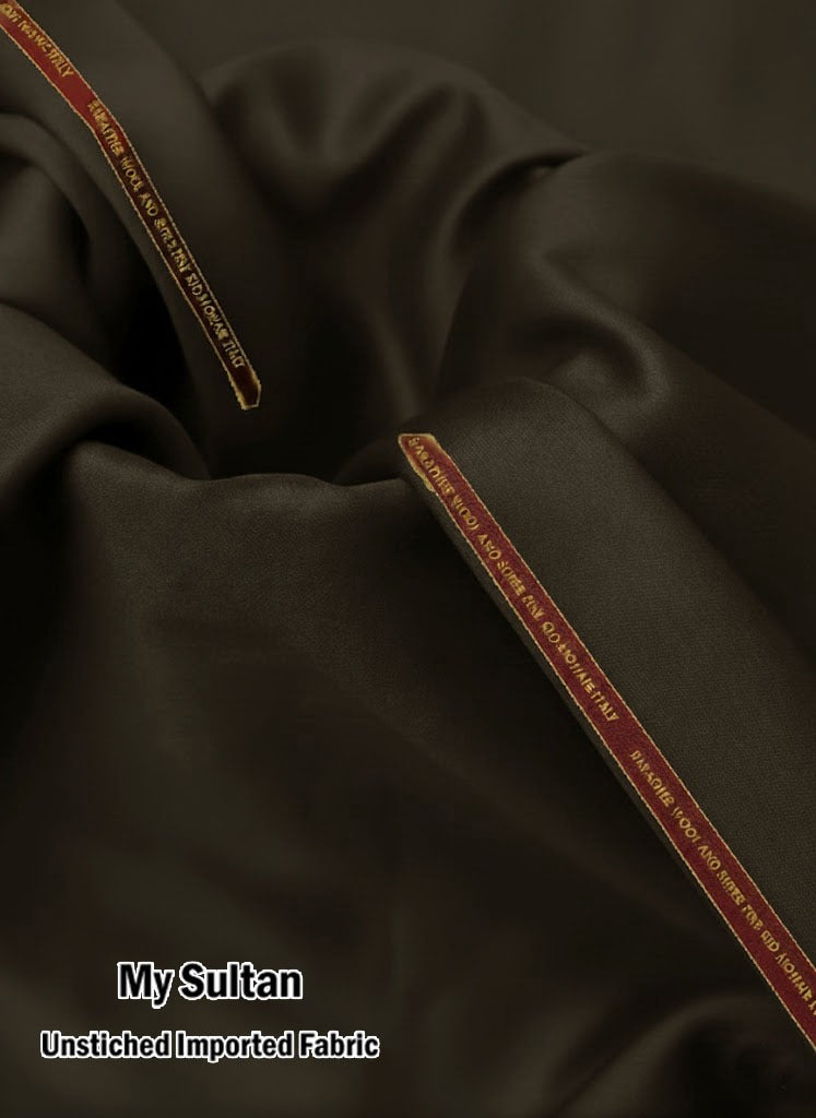 Men's Winter Barathe Wool imported Suiting NK-0020 D/Brown