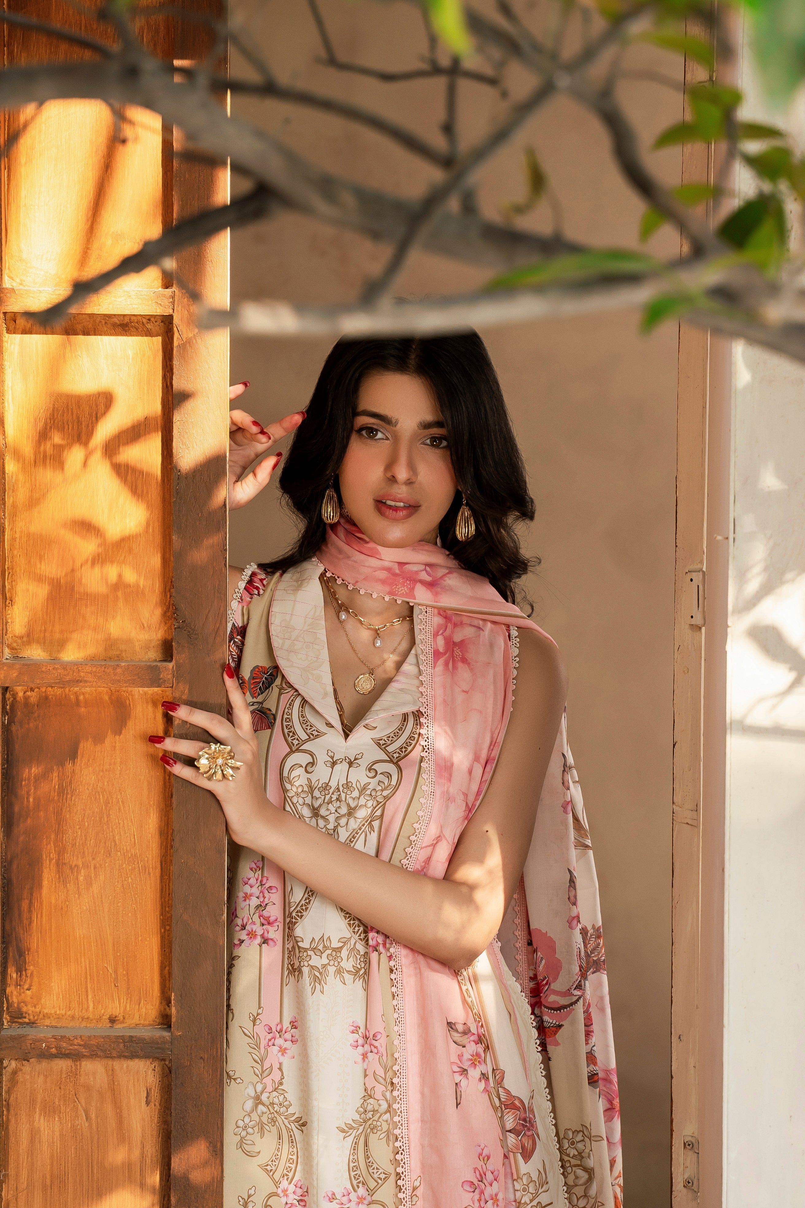 Printed - Lawn - 3pc - D143 - Lychee