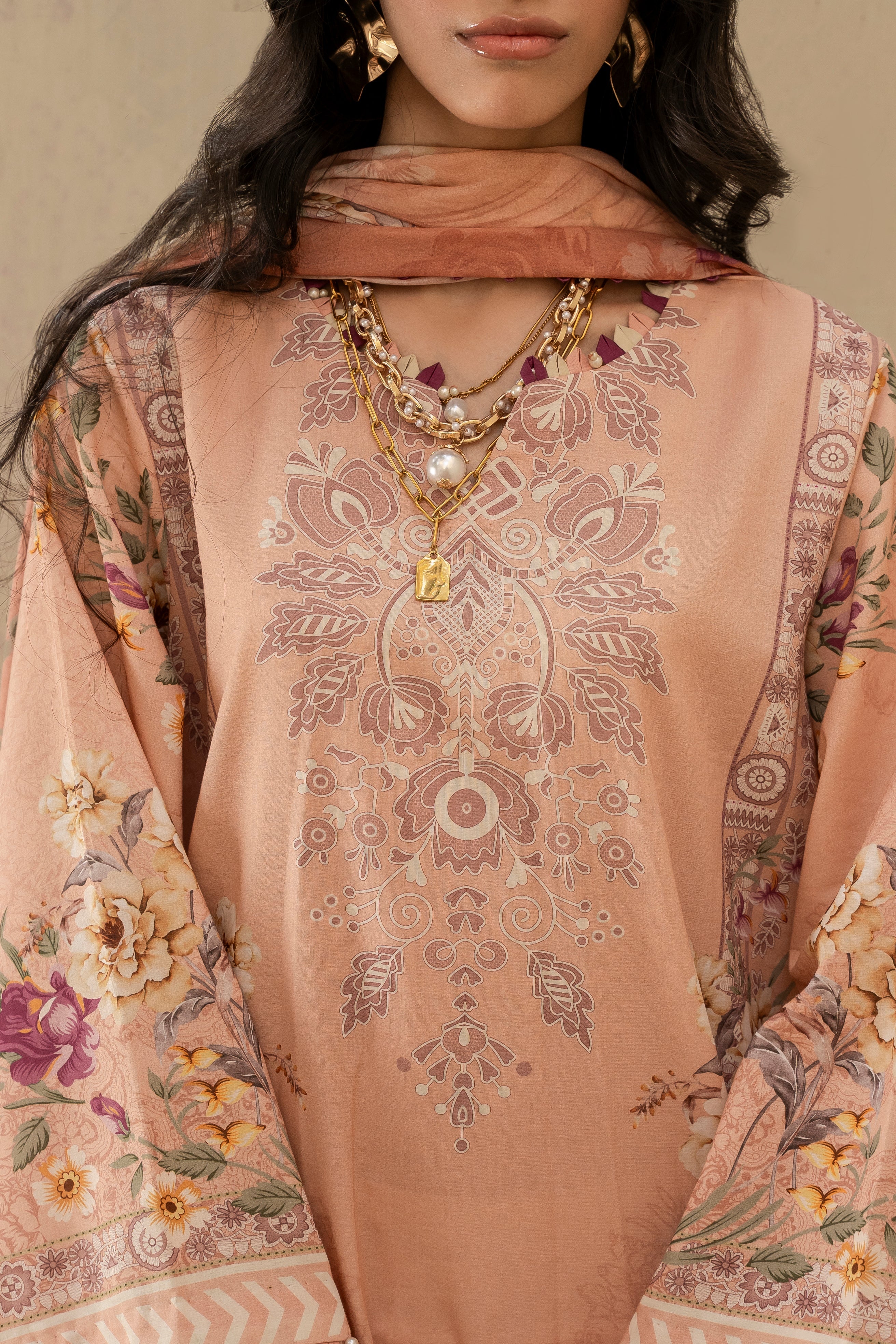 Printed - Lawn - 3pc - D141 - Roselle