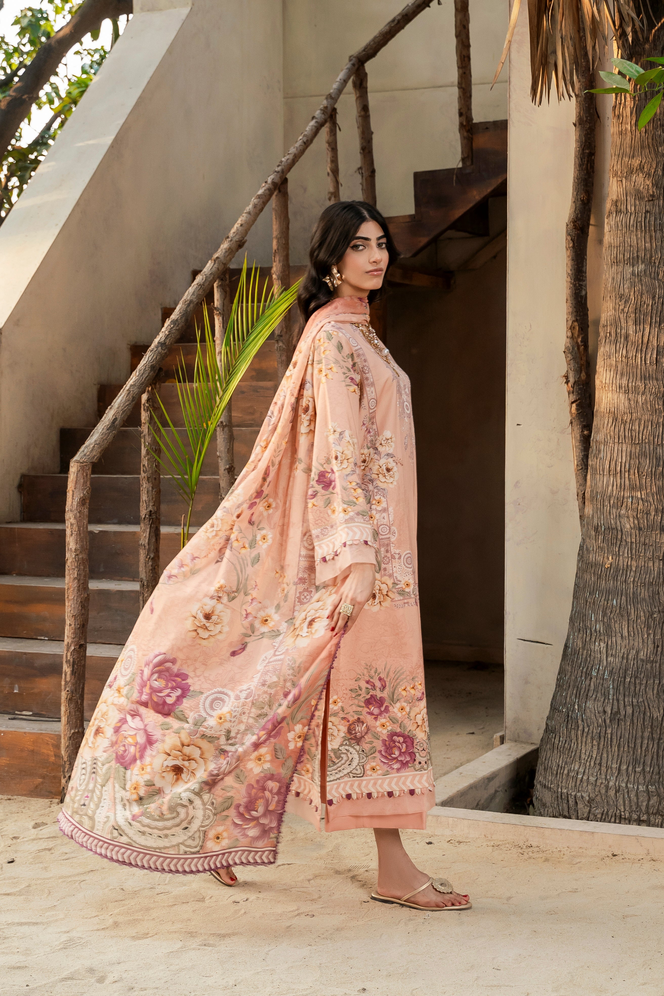 Printed - Lawn - 3pc - D141 - Roselle
