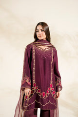 PLUM ROYALE | 3PC STITCHED