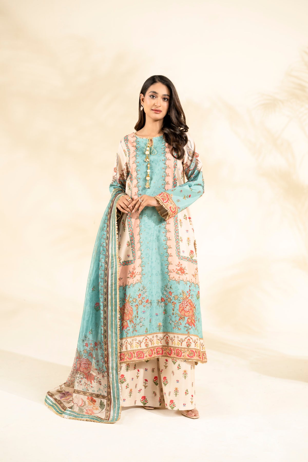 AQUA BLOOM | 3PC STITCHED