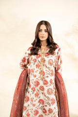 RIVAYA RUST | 3PC STITCHED