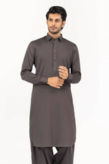 Prime  Unstitched Fabric Cotton Dark gray