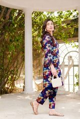 2 Pc Printed Linen Unstitched Suit IP-210