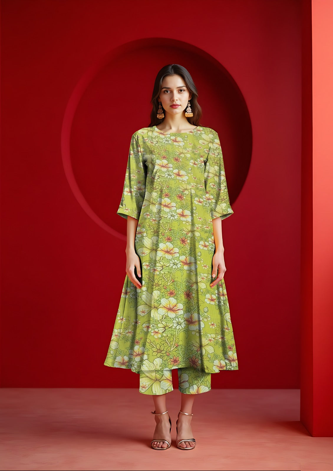 2 Pc Printed Linen Unstitched Suit IP-203